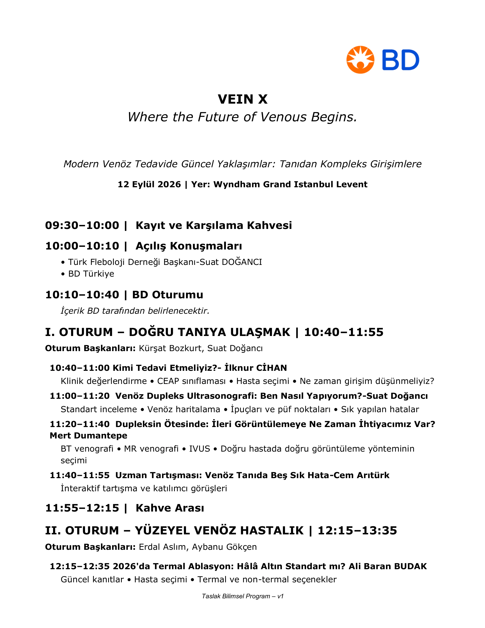 VeinX Bilimsel Program